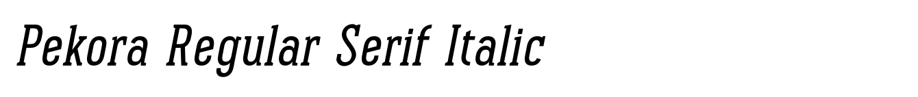 Pekora Regular Serif Italic image